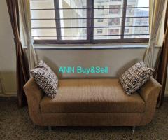 3+2+2 seater Sofa set with glass top center table including extra pillow cover