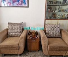 3+2+2 seater Sofa set with glass top center table including extra pillow cover